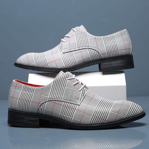 Men's Leather Shoes Business and Casual Lace-up Dress Shoes All-match Low Top Sh - 第 5/30 張圖片