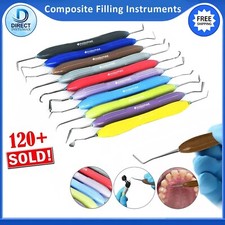 10PCS Strumenti compositi codificati a colori con manici in silicone - per restauri
