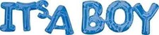 'it's a boy' Script Phrase Air-Fill Balloon - Baby Shower Gender Reveal - NEW