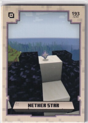 Panini Minecraft Adventure Trading Cards Karte Nr. 193 Nether Star / Netherstern