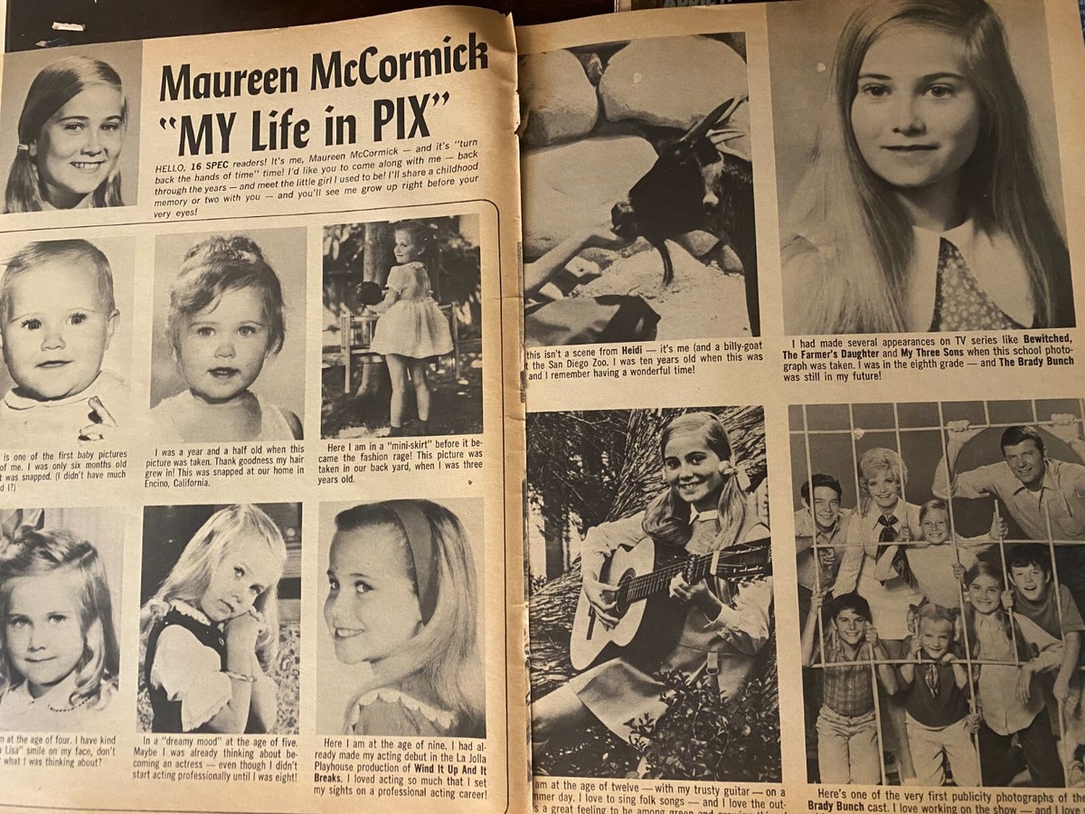 Maureen McCormick, The Brady Bunch, Two Page Vintage Clipping aa