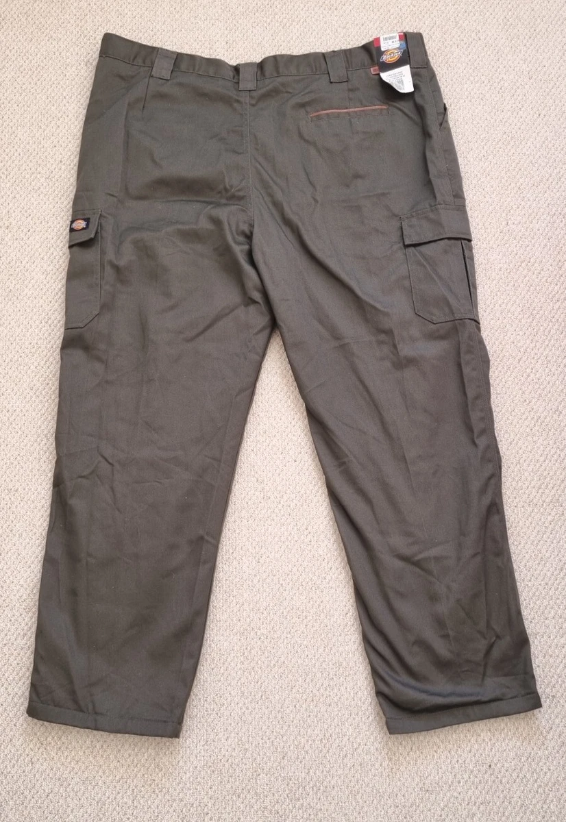 DICKIES Marston Fleece Lined Chino Trousers WORK WEAR Moss Green