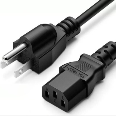 Standard 10AMP 125 Volts Power Cable for Samsung, Dell, Vizio, LG, Asus, Laptop