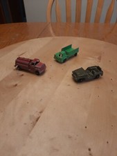 vintage lot 3 Tootsie Toy diecast toys shuttle truck ,Jeep used for parts