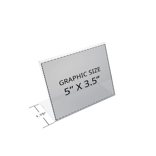 Azar Displays Angled L-Shaped Frame 5"x 3.5''High, 10-Pack - Picture 2 of 5