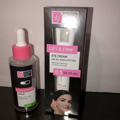 Global Beauty Care Lift & Firm Eye Cream & Multi-vitamin Serum with Niacinamide