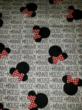 100 Cotton Disney Minnie Mouse Allover Ears Springs Creative Fabric FQ
