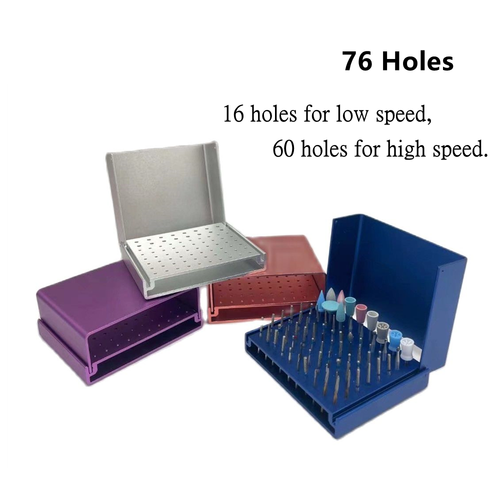 152 Holes Dental High Speed Diamond Burs Holder Block Aluminium Box Autoclavable - Picture 2 of 28