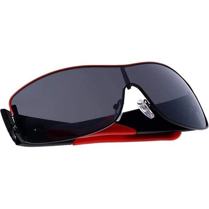 Designer Shield Sunglasses  Black Lens Red Sport Fashion Outdoor Driving Lentes - Image 4 of 4