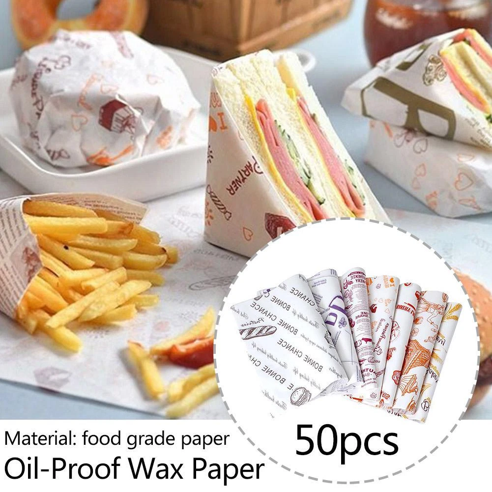 Food Grade Grease Wax Paper Food Wrappers Wrapping Paper for Bread