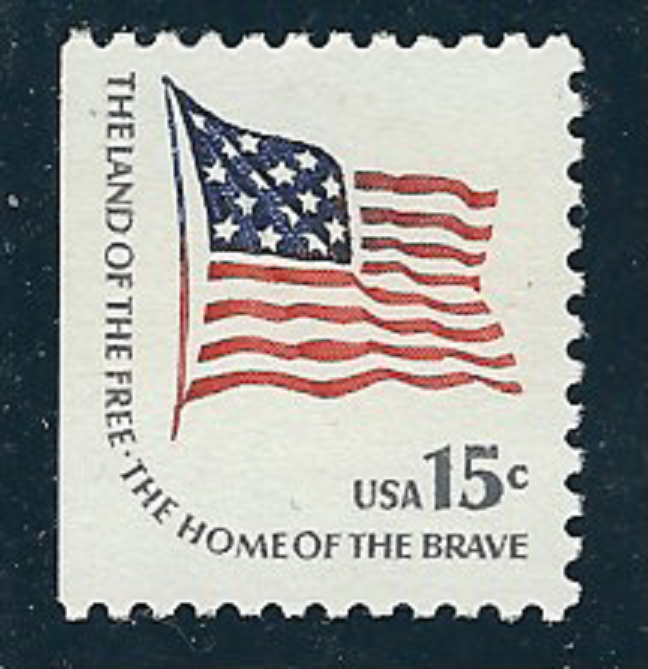 Scott #159815 Cent Flag 4 Stamps (From Booklet Pane Scott #159815 Cent Flag 4 Stamps (From Booklet Pane