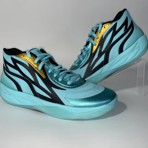 Puma LaMelo Ball MB.02 Men's Aqua Black Basketball Sneaker Shoes 377590-01 Sz 11