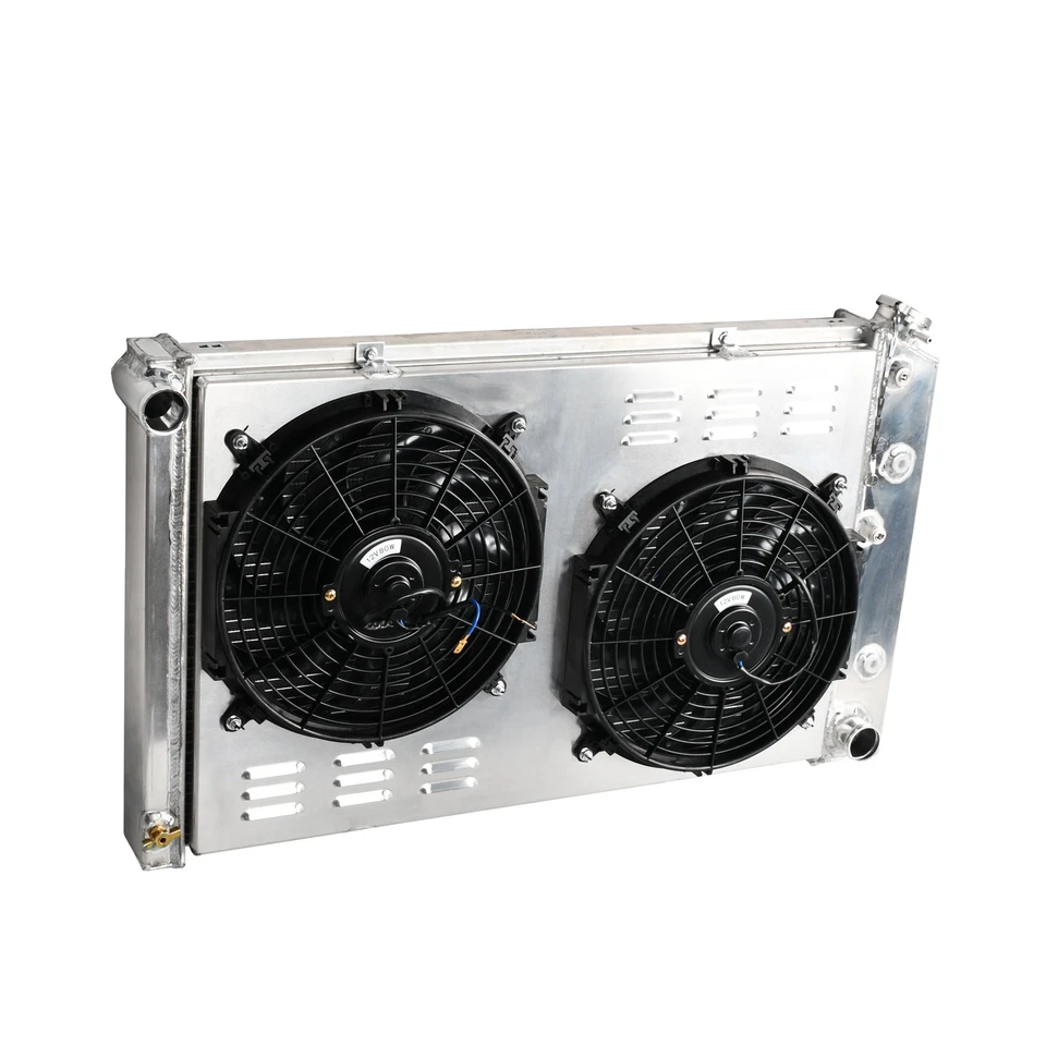 Radiador de aluminio de 3 filas con ventilador de cubierta para Chevy Camaro 78-87 Monte Carlo 1970-81 Foto 2 de 4