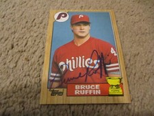 1987 TOPPS BRUCE RUFFIN ALL STAR ROOKIE AUTOGRAPHED CARD