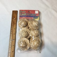 Darice Straw Woven 2" Round Doll Craft Hat 18 Piece Darice 2827-70