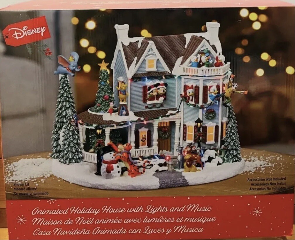 NEW 2022 Christmas Decor Disney Animated Holiday House With Lights