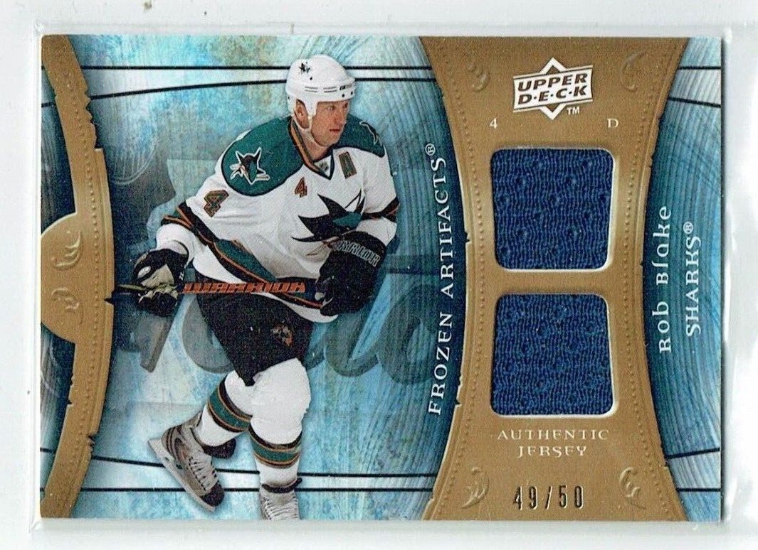 09-10 UD Artifacts Frozen Artifacts  Rob Blake  /50  Dual Jerseys  HOF