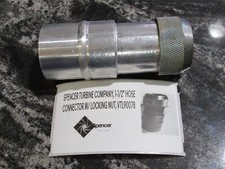 SPENCER TURBINE COMPANY, 1-1/2" HOSE CONNECTOR W/ LOCKING NUT, VTL90078