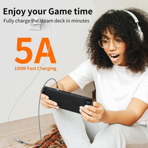 USB-C Type C Extension Cable 3/6 FT/10Gbps Male-Female 100W 5A Fast Charging PD - Picture 13 of 15