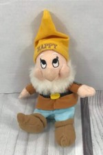Walt Disney Snow White HAPPY Dwarf Plush 9  Seven Dwarfs Stuffed Animal Toy