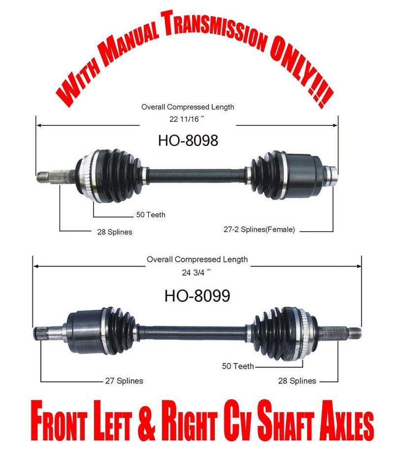 その他 emanuel Fits HONDA PRELUDE 1992-1996 Manual Transmission Front CV