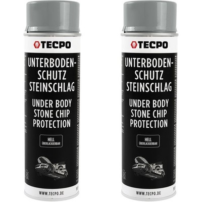 2x TECPO UNTERBODENSCHUTZ SPRAY ÜBERLACKIERBAR HELL 500 ml STEINSCHLAGSCHUTZ UBS