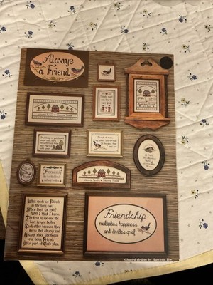 Always A Friend Charted Designs By Harriette Tew. Leaflet With 10  PatternsVTG