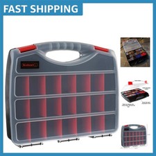 Stalwart 23 Compartment Portable Hardware Organizer - Perfect for Crafts Tools
