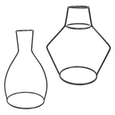  2 Pcs Supporto Per Fiori Contenitori Di Porta Della Pianta Ferro