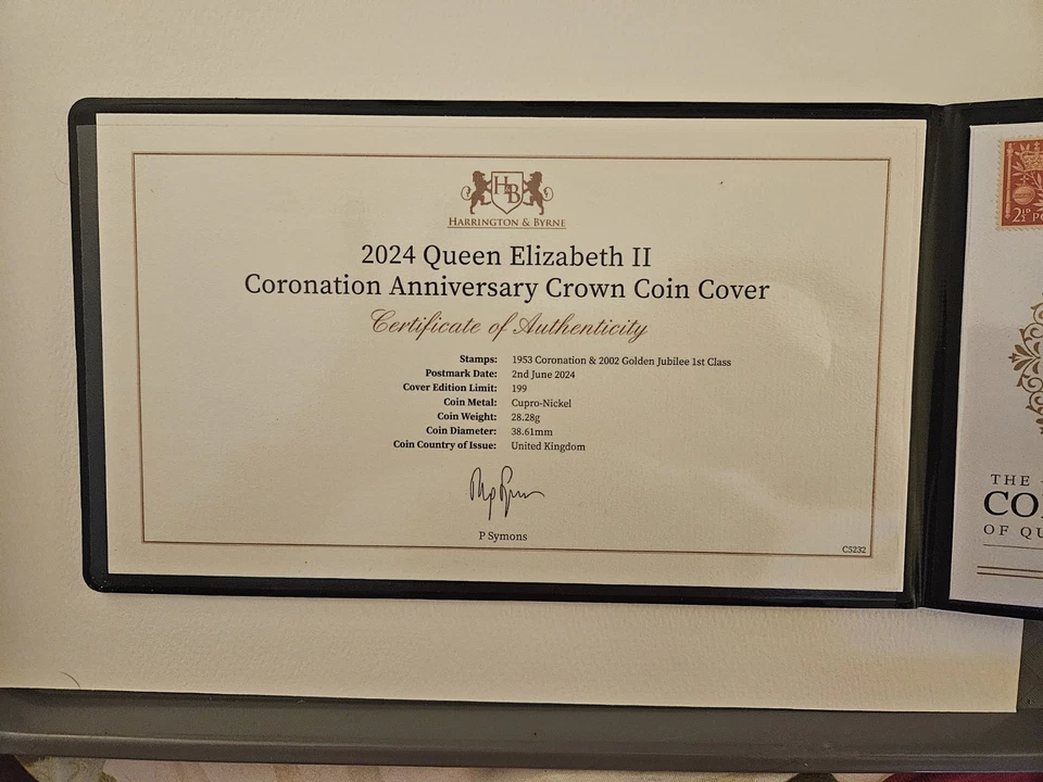 MONEDA CORONA ANIVERSARIO CORONACIÓN CERTIFICADA REINA ISABEL 2024 Jubileo Como Nueva Foto 3 de 4