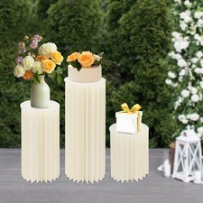 3pcs Cardboard Centerpiece Display for Wedding Party Garden Cylinder Flowers Sta