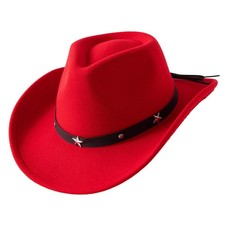 Kids Cowboy Cowgirl Hat With Buckle Belt Toddlers Felt Western Hat