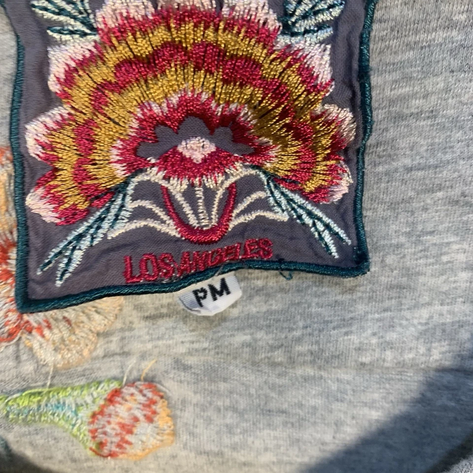 Johnny Was Aveline Scarf Flounce Tunic Embroidered Silk Top Sz MP Multi - Image 3 of 4