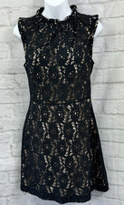 Oasis Pencil Dress Black Lace Size 10 Fits 8 Sleeveless Dark Academia Xmas Party