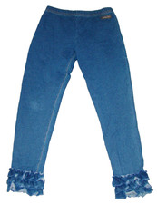 Matilda Jane Size 8 The Adventure Begins Hop Skip Jump Denim Jeggings Leggings