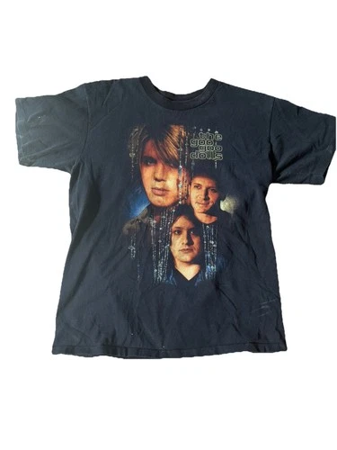 Goo Goo Dolls Tour T-Shirt Men’s Large Black Ro 1990s vintage concert t-shirt, vintage, size L, single stitch, B+ condition