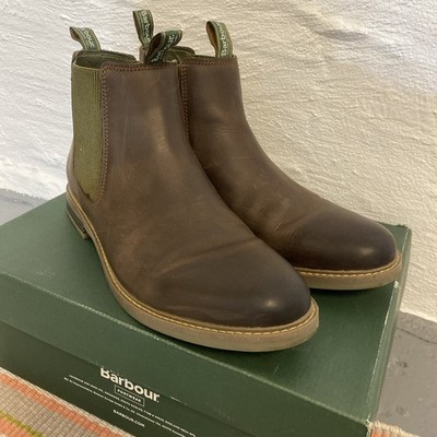 Barbour Farsley Men's Size 12 US Choco Leather Chelsea Boots