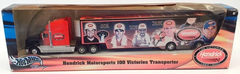 Hot Wheels 39cm Long 54686 - Hendricks Motorsport 100 Victories Transporter - Image 4 of 4