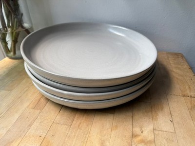 Lot of 4 CB2 Crate & Barrel Black Clay Plates - 11'' - discontinued