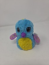 EUC Hatchimals Glimmering Garden Draggle Electronic Interactive Bird 6" Blue