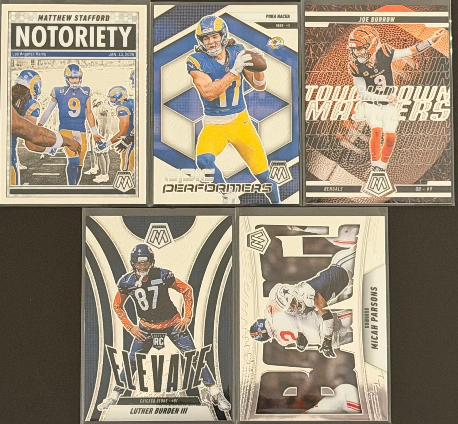 2025 Panini Mosaic Football "BASE" Insert Singles + 2 Card Min Purchase READ!