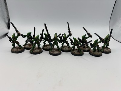Eldar Aeldari Striking Scorpions Metall x10 sehr gut bemalt Warhammer 40k OOP