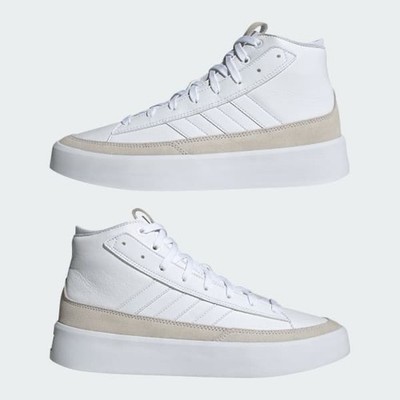 New Men s Sz 11.5 Adidas ZNSORED Hi Premium Leather Cloud White Shoes IE9417