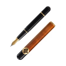 Diplomat X.O Triple 5 Fountain Pen in Genuine Leather - Fine Point - NEW in Box