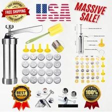 Adjustable Cookie Press Gun with 20 Decorative Discs for Effortless Baking Fun