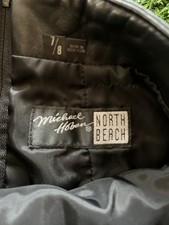 Michael Hoban north Beach 100 Top Hand Leather Pencil Skirt Sized 7/8 Black