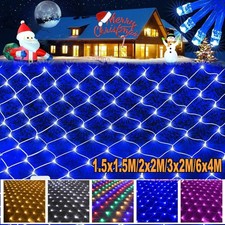 Christmas Fairy Net Lights LED Curtain Party Outdoor Garden Mesh String Lights