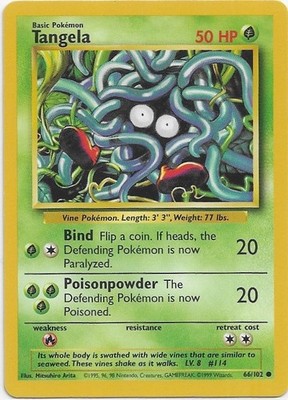 Tangela 066/102 Base Set Regular MP - 1