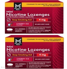 2 Pack - Member  S Mark Nicotine Mini Lozenge, Flavor: Cherry 4 MG . 216 Ct.