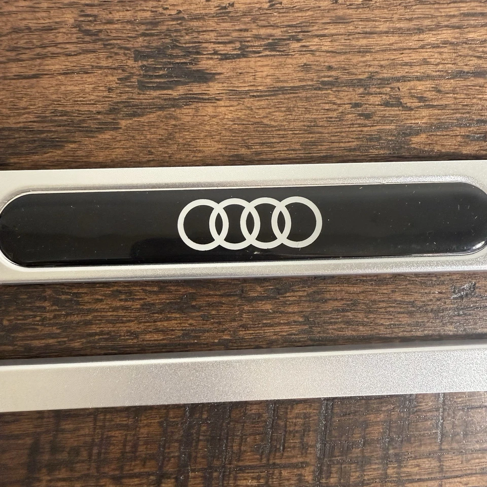 2 Pc Silver License Plate Frame for Audi-Rings Car License Plate Frame New - Image 2 of 4